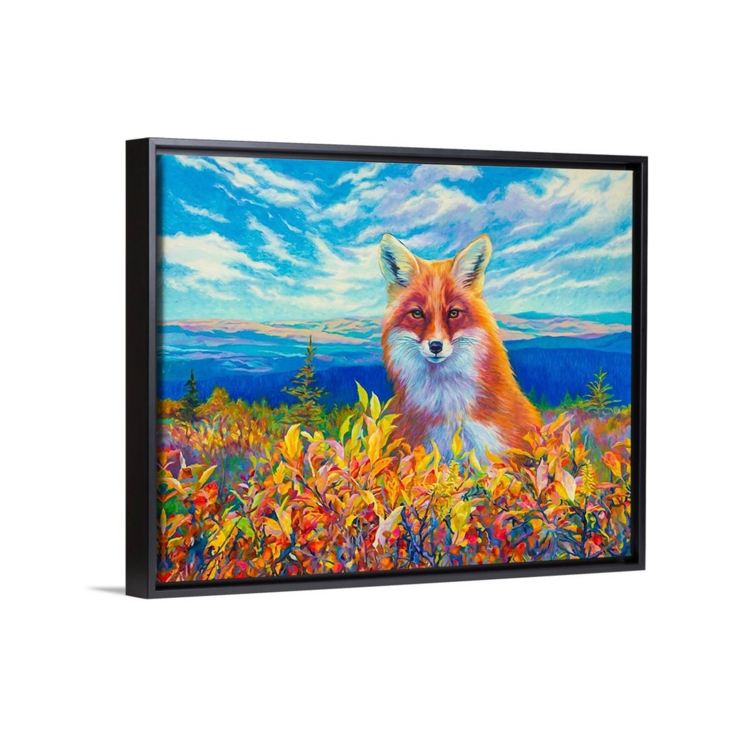 "Amber Eyed Autumn" Framed Canvas Print