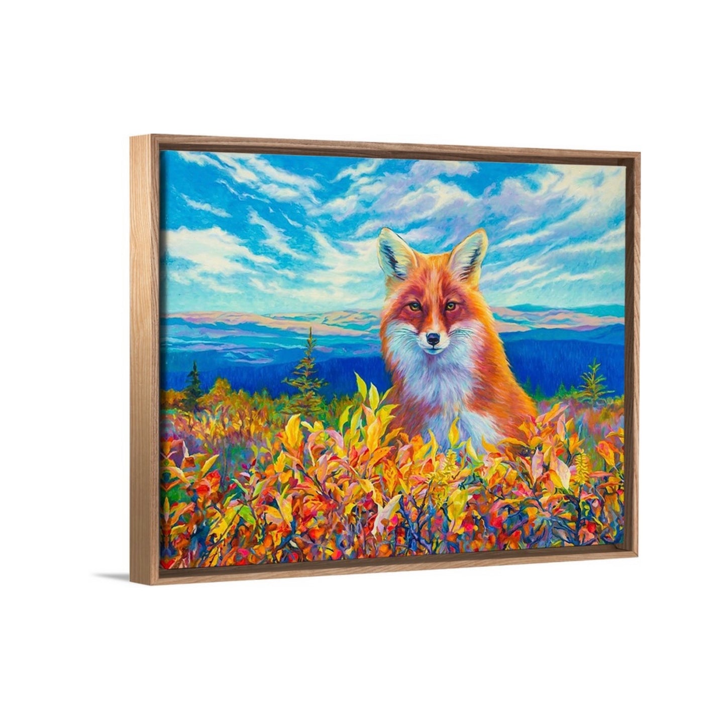 "Amber Eyed Autumn" Framed Canvas Print