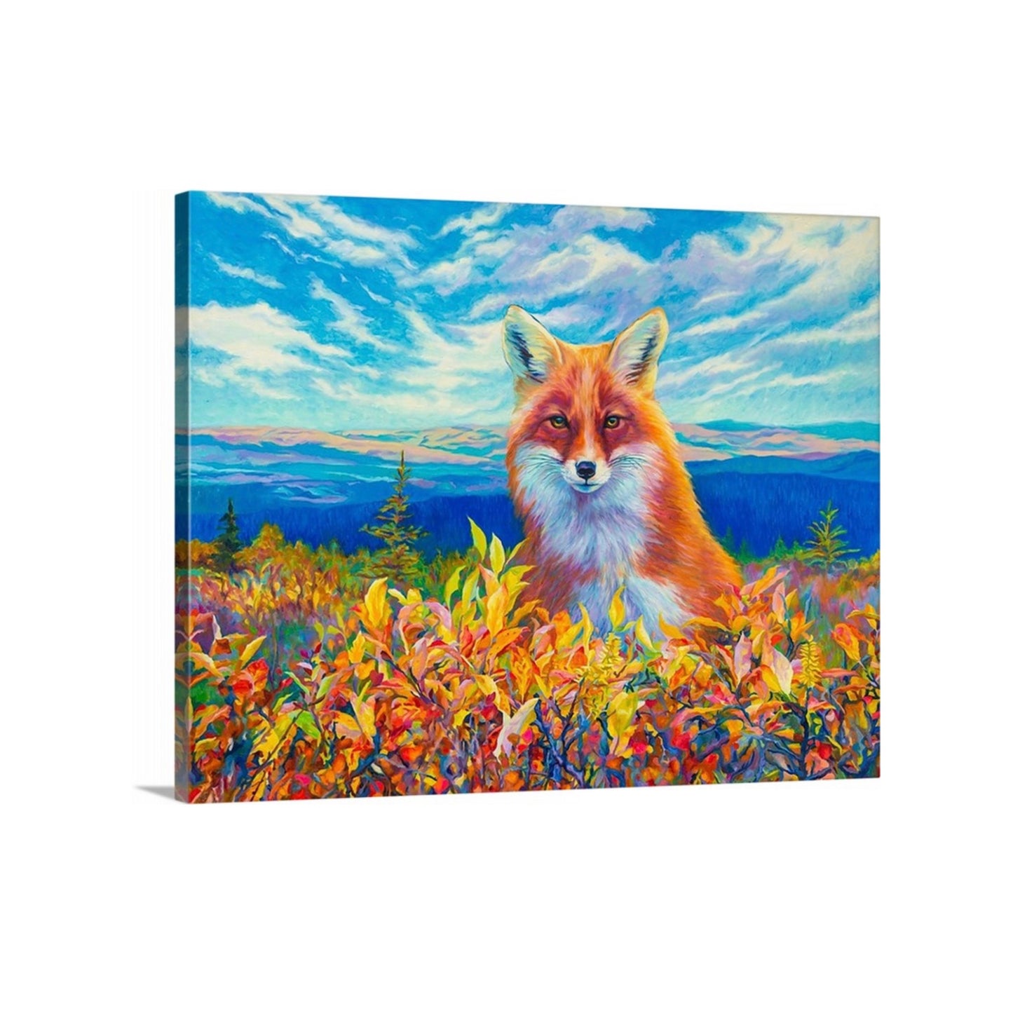 "Amber Eyed Autumn" Stretched Canvas Print