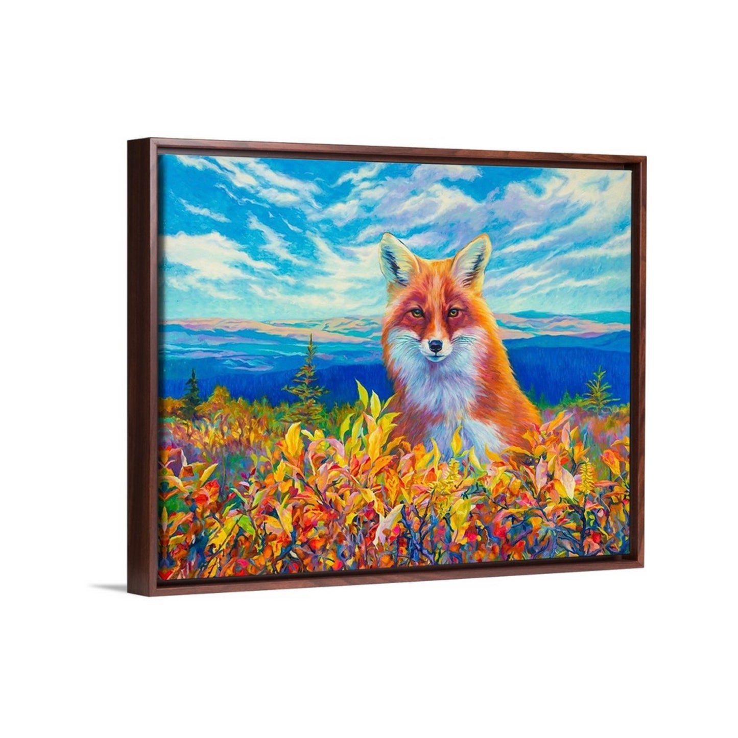 "Amber Eyed Autumn" Framed Canvas Print