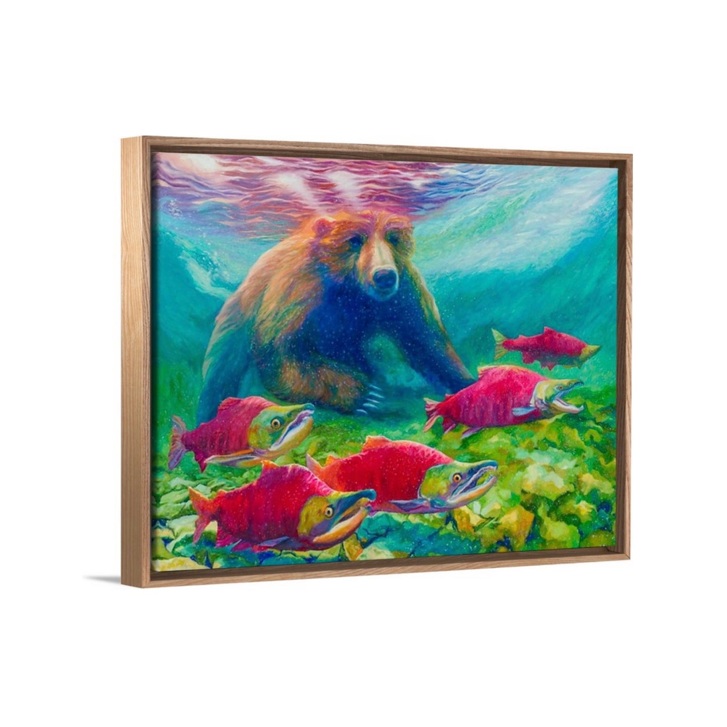 "Dinner With Bubbly Reds" Framed Canvas Print