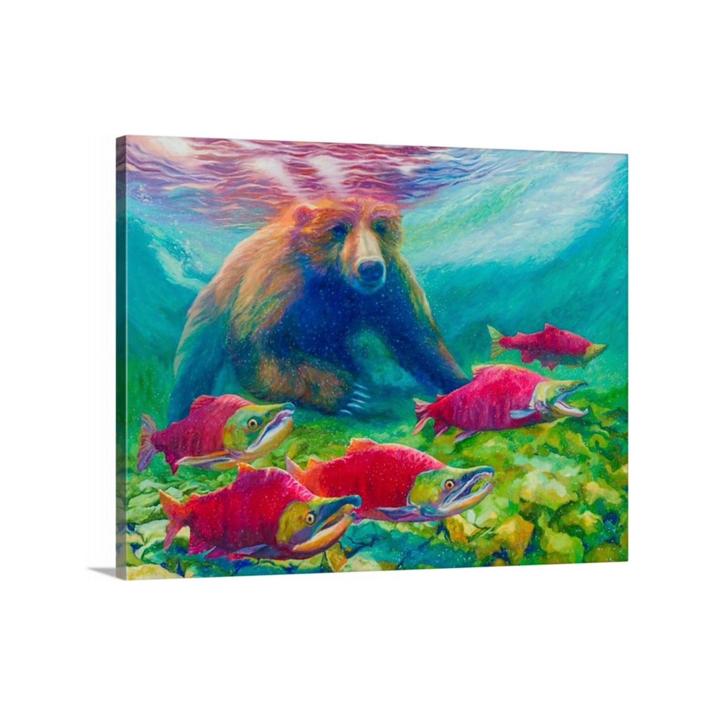 "Dinner With Bubbly Reds" Stretched Canvas Print