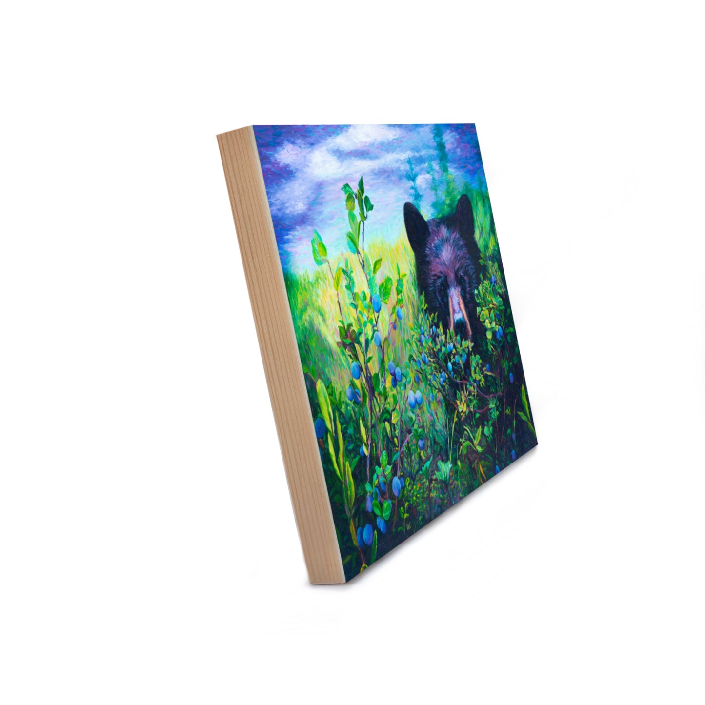 "Moody Blues" Wood Art Block