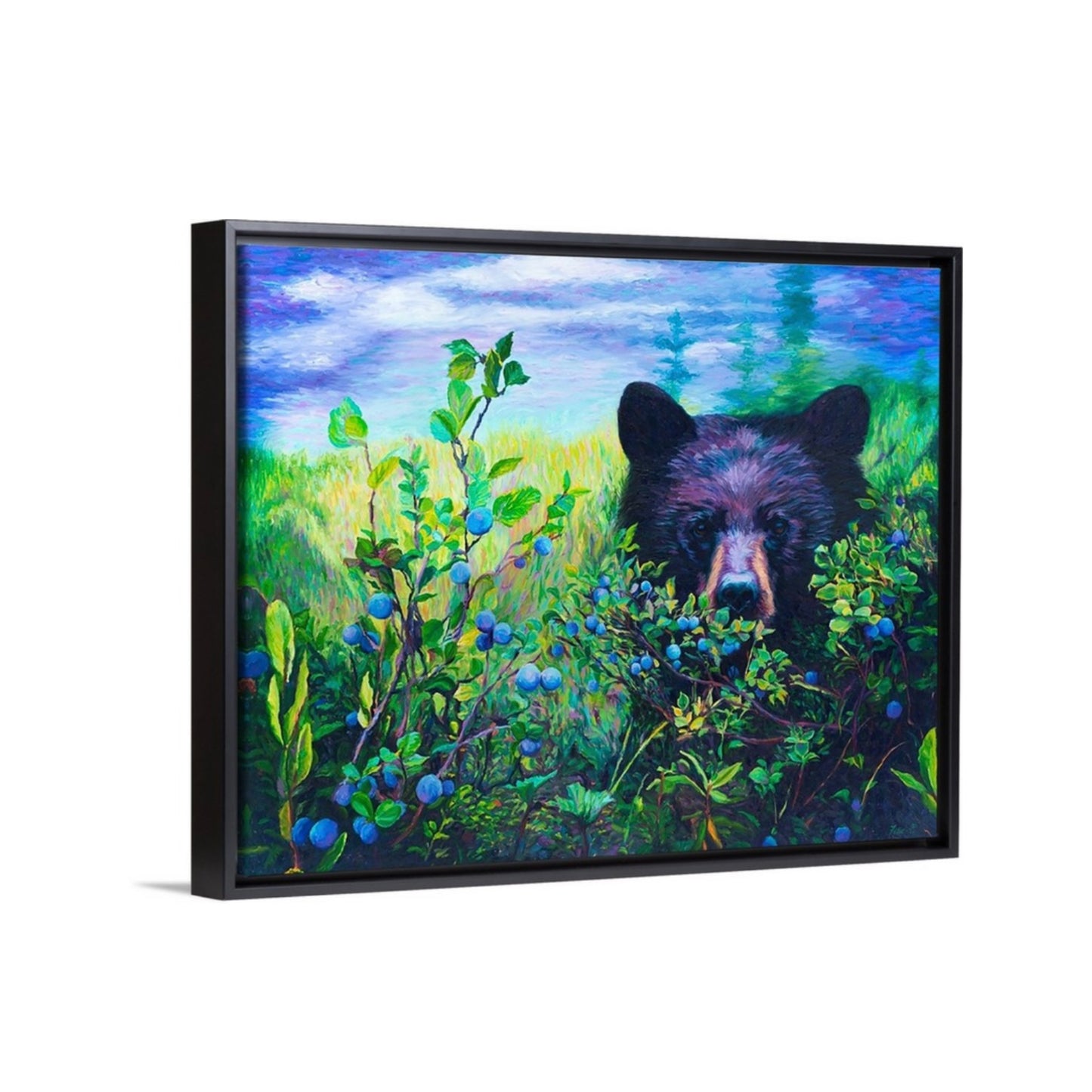 "Moody Blues" Framed Canvas Print