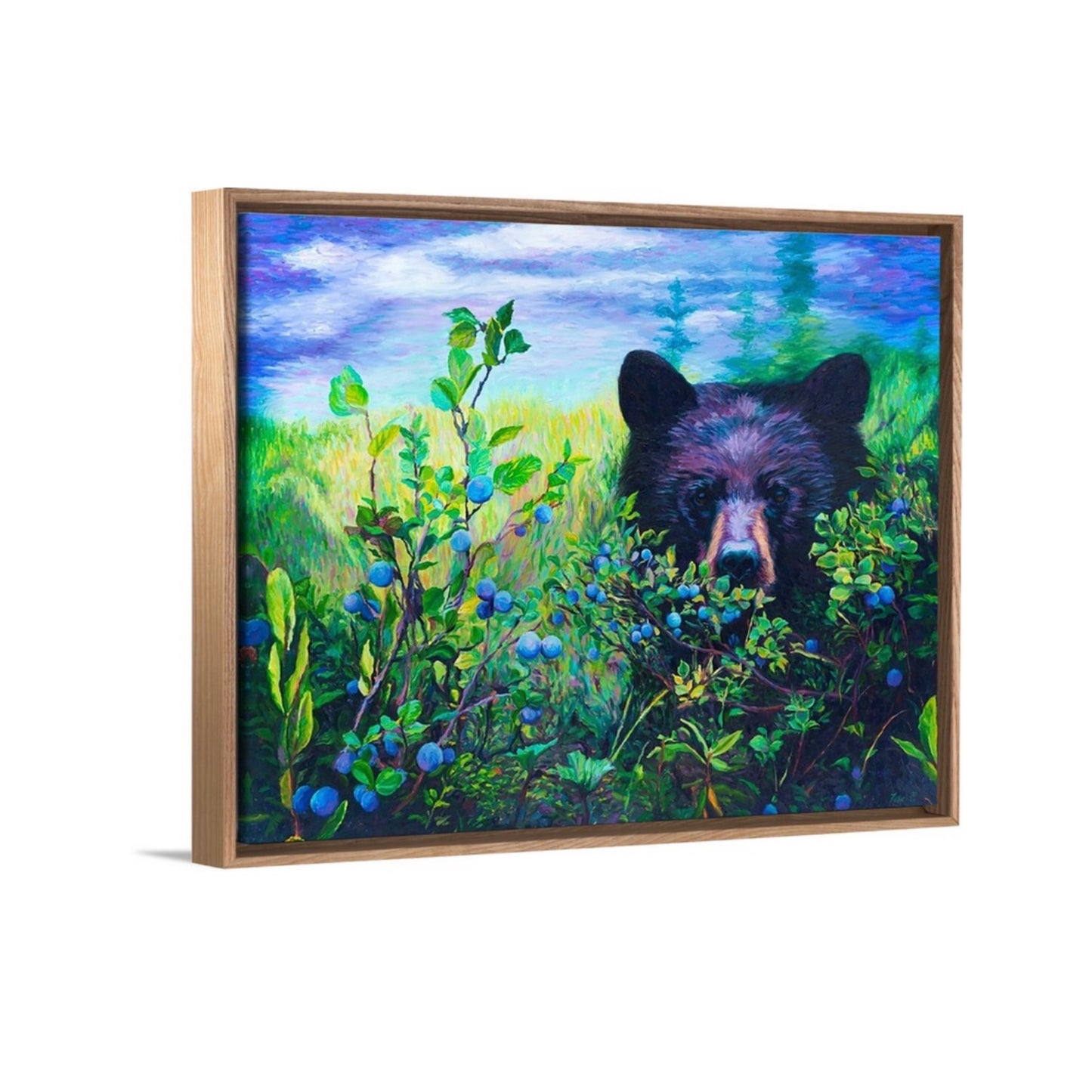 "Moody Blues" Framed Canvas Print