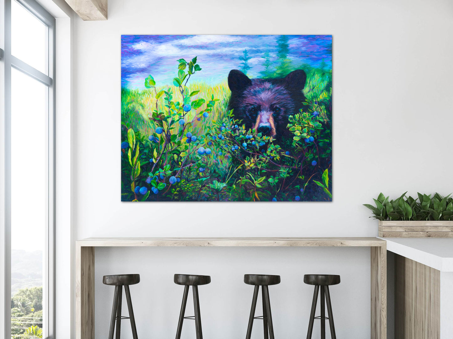 "Moody Blues" Stretched Canvas Print
