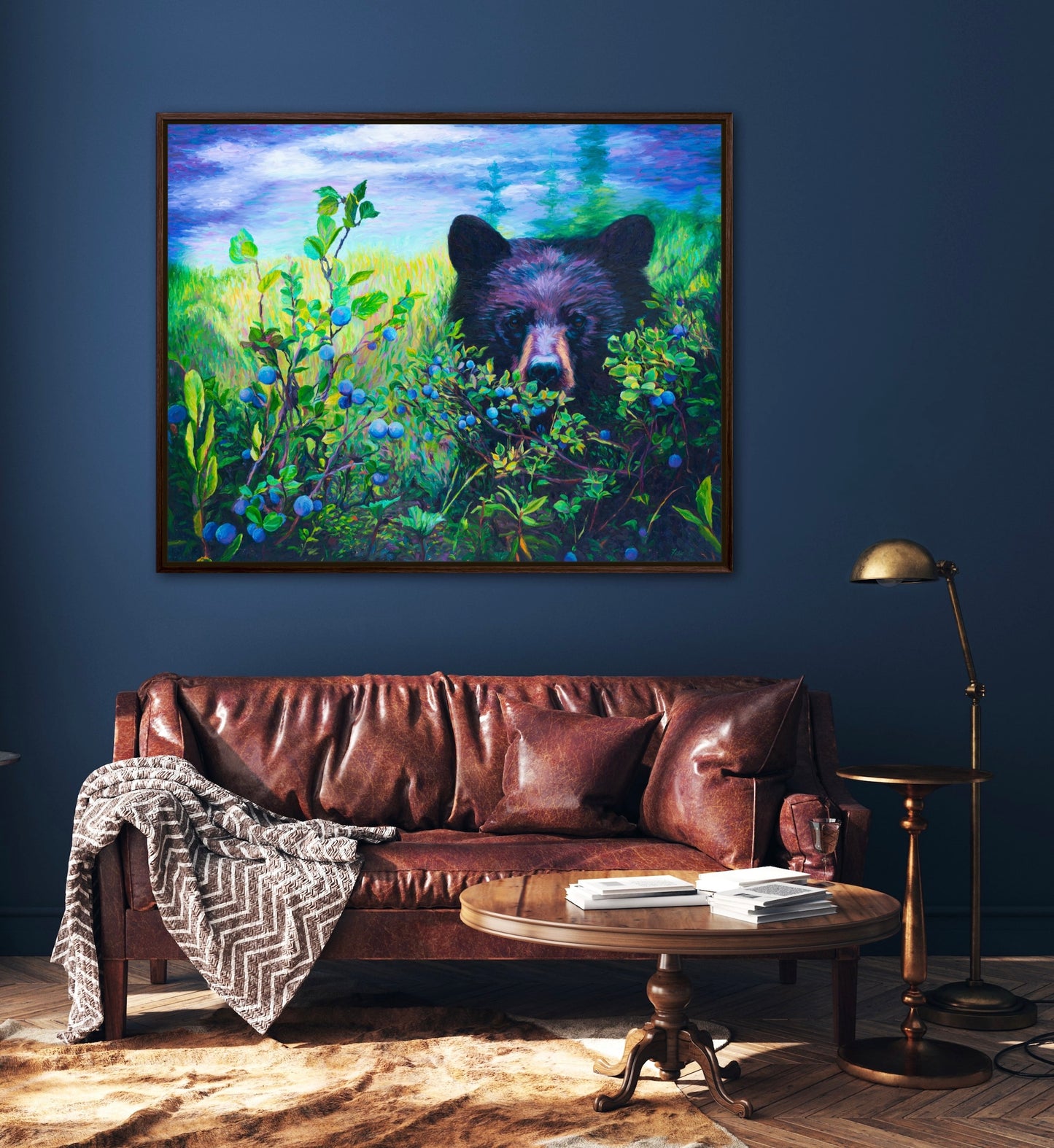 "Moody Blues" Framed Canvas Print