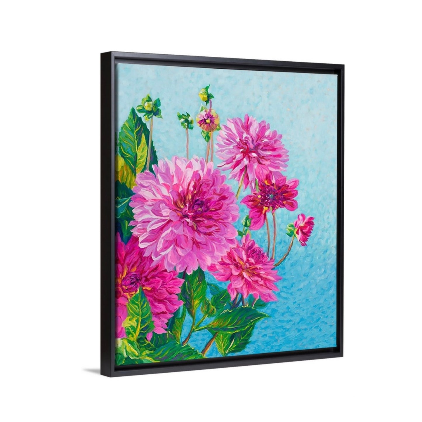 "Prized Pinks" Framed Canvas Print