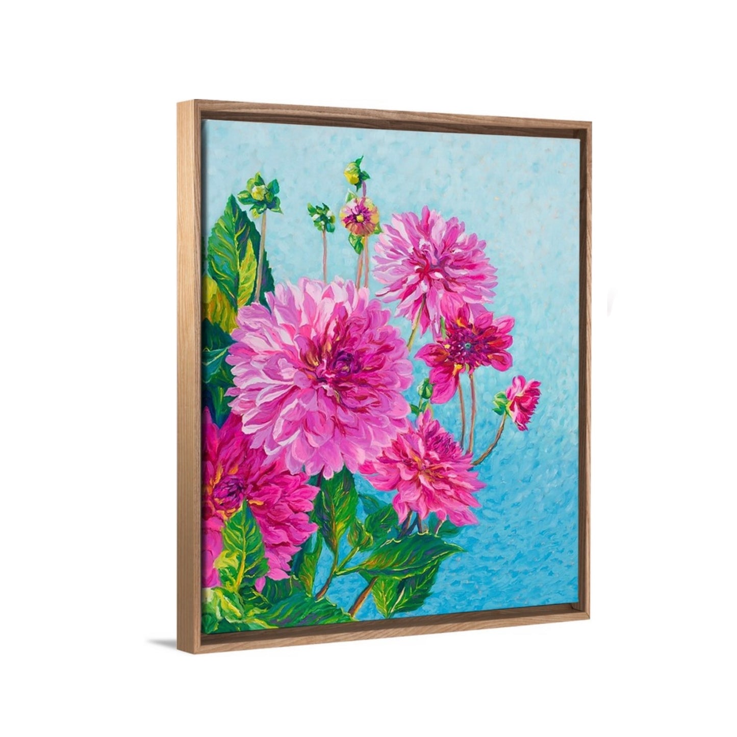 "Prized Pinks" Framed Canvas Print
