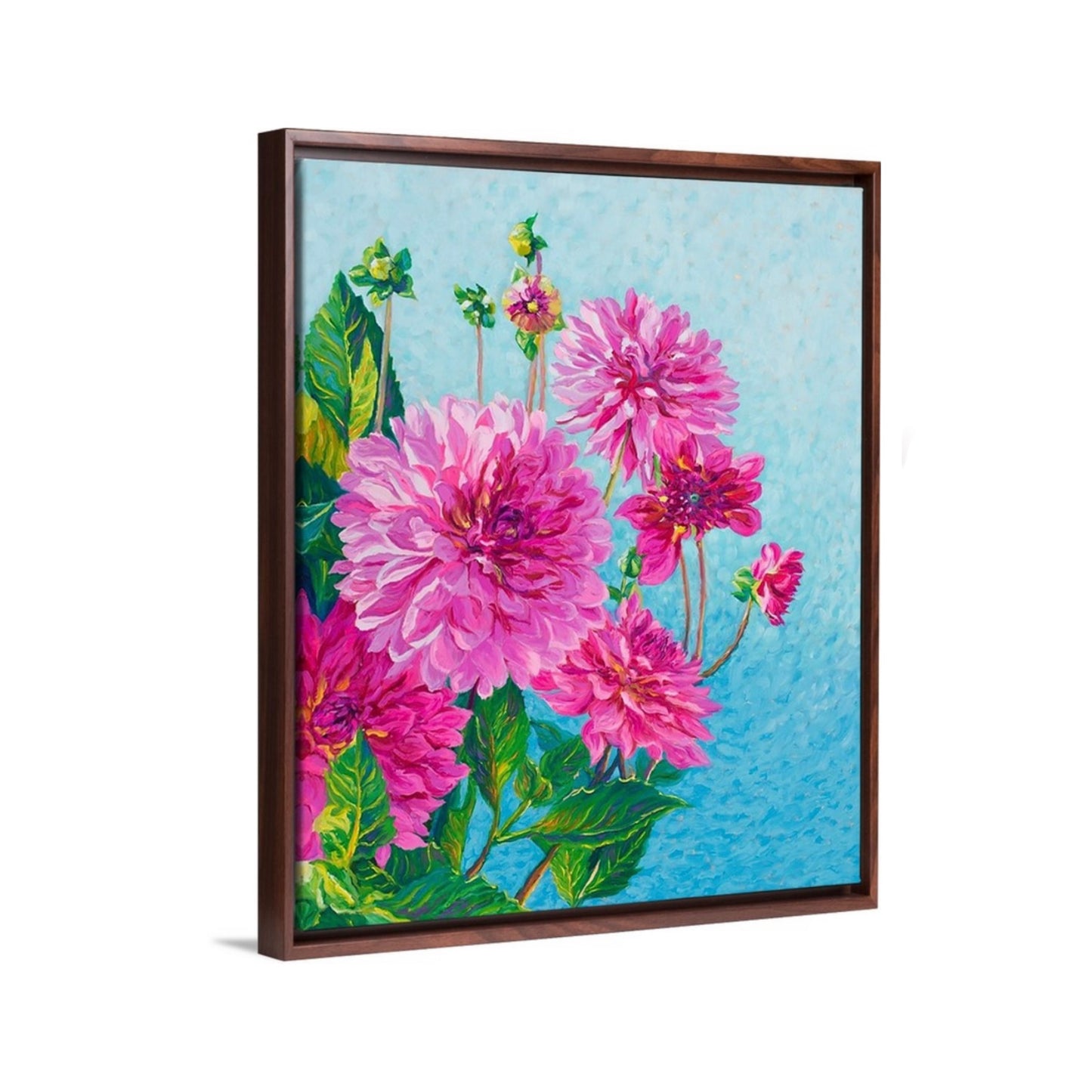 "Prized Pinks" Framed Canvas Print