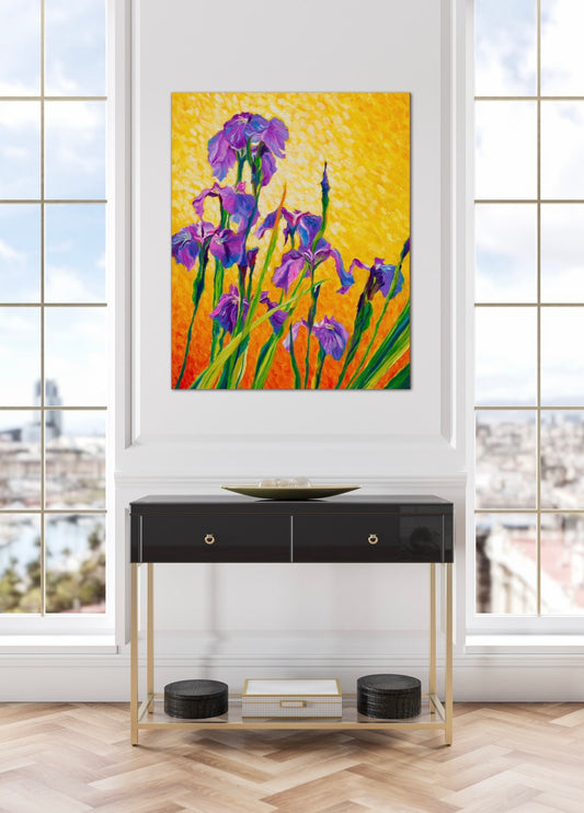 "Arctic Iris" Stretched Canvas Print