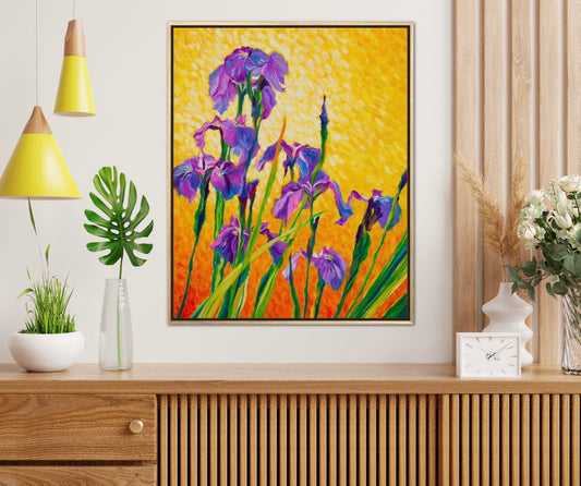 "Arctic Iris" Framed Canvas Print