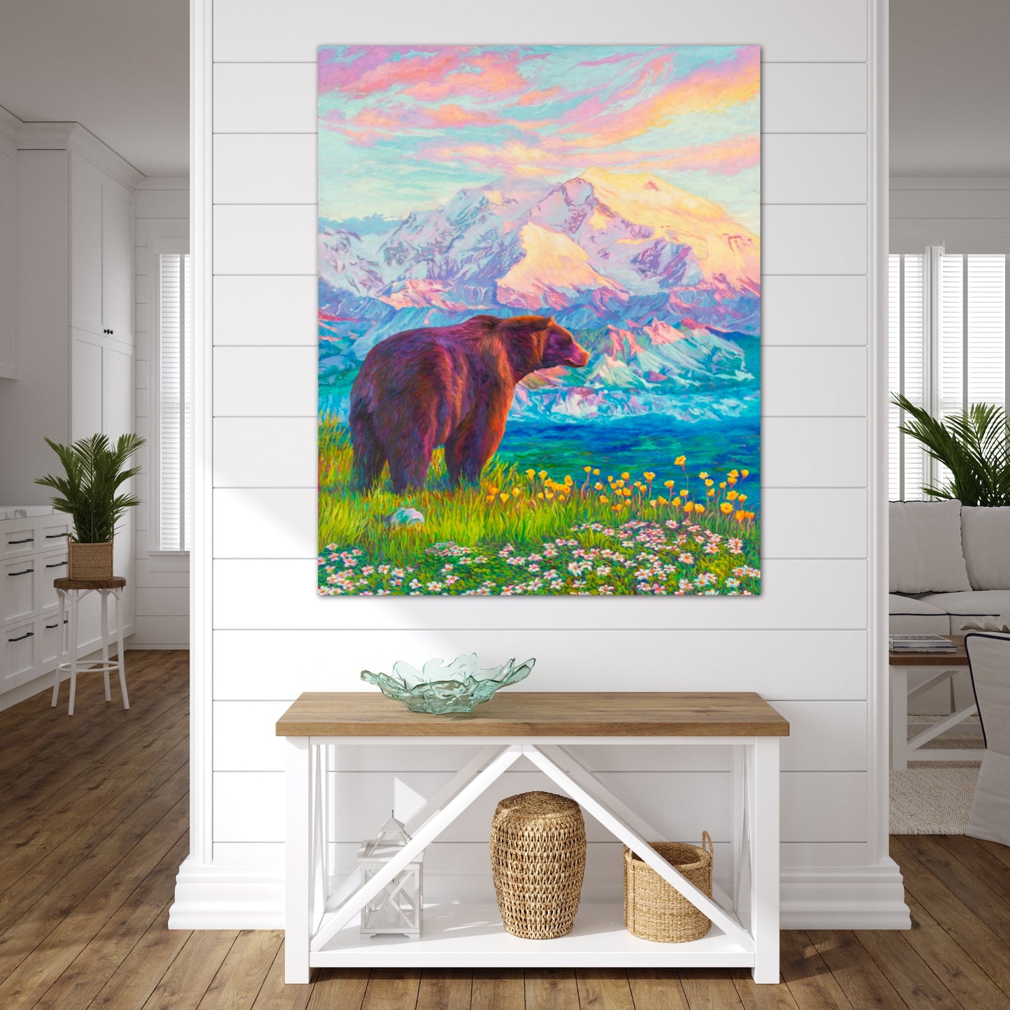 "Denali Blush" Stretched Canvas Print