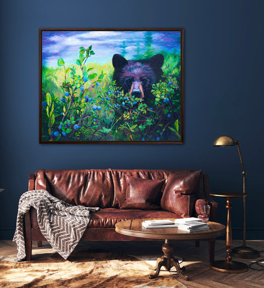 "Moody Blues" Framed Canvas Print